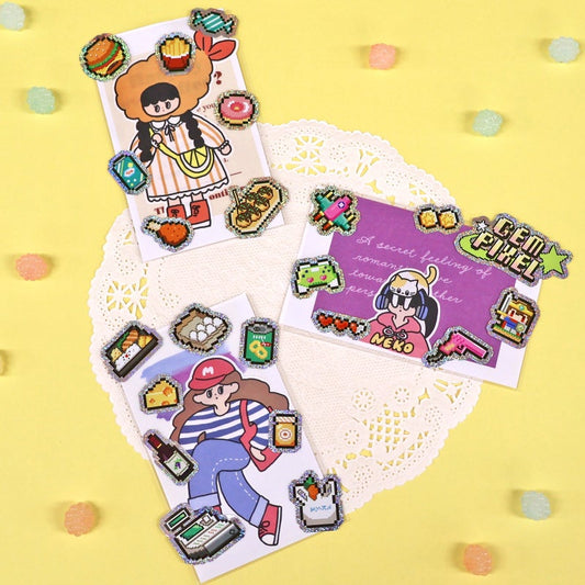 Mind Wave Pixel Stickers - Junk Food