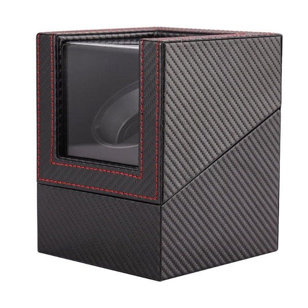 Carbon Fibre & Red Stitch Automatic Watch Winder