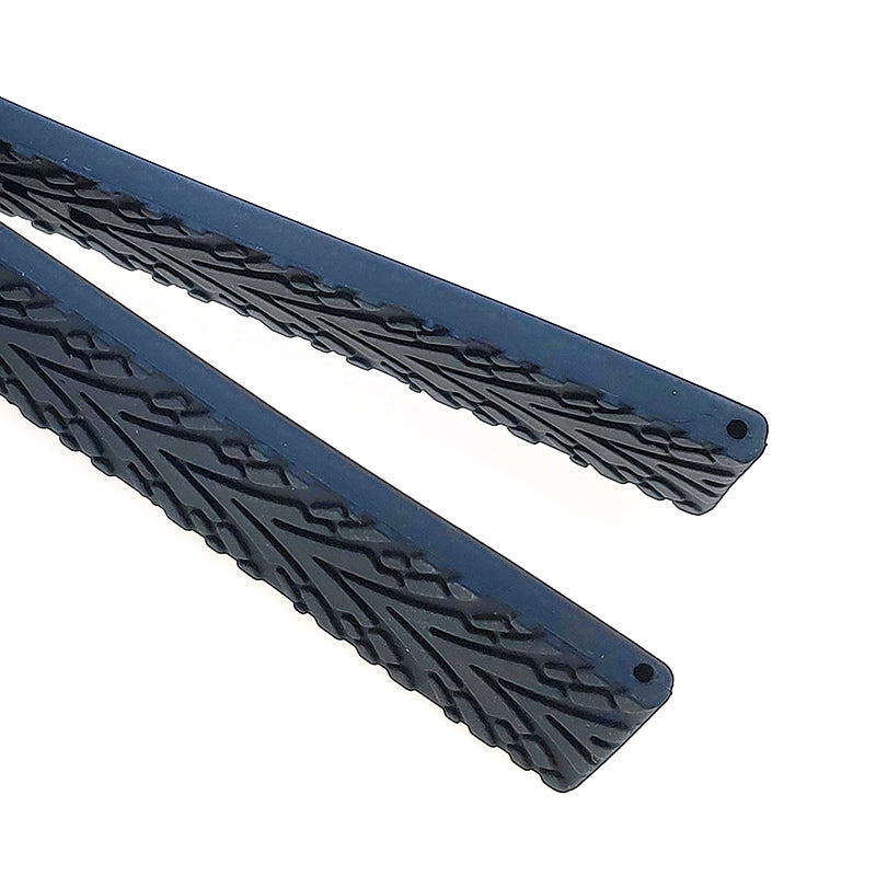 Black Silicone Watch Strap Extra Long