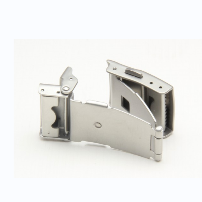 Double Lock Stainless Steel Watch Clasp