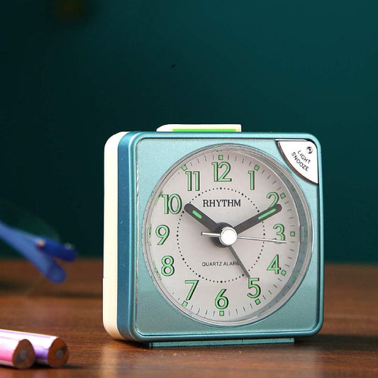 Rhythm CRE211NR05 Pearl Green Travel Alarm Clock