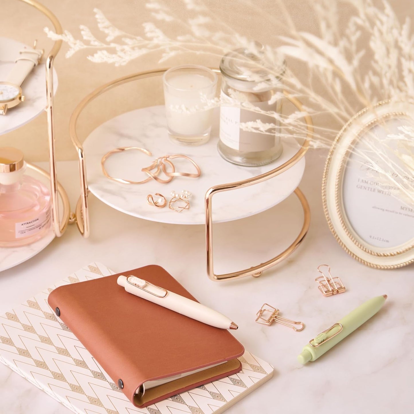uni-ball one P 0.5mm Rose Gold Clip - Yoghurt
