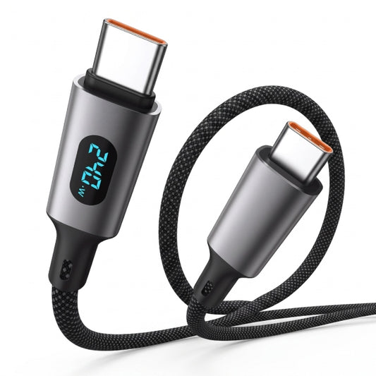 240W Digital Display USB-C to USB-C Braided Fast Charging Cable (1.2m)