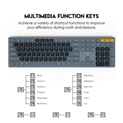 Fantech WK895 GO POP Grey Wireless Office Combo