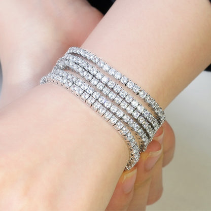 Classic 925 Sterling Silver Moissanite Tennis Bracelet (3mm) 6 Inch
