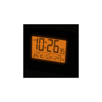 Rhythm LCT104NR02 Black Digital Alarm Clock