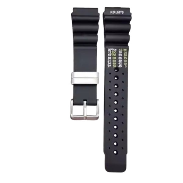 Black Divers Silicone Watch Strap