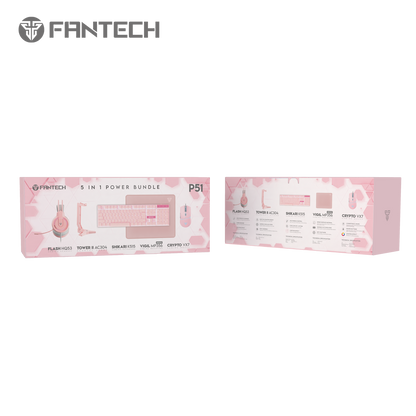 Fantech P51 5-In-1 Pink Combo