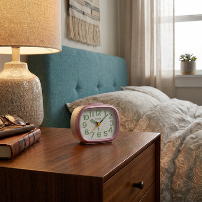 Rhythm CRA837WR13 Pink Alarm Clock