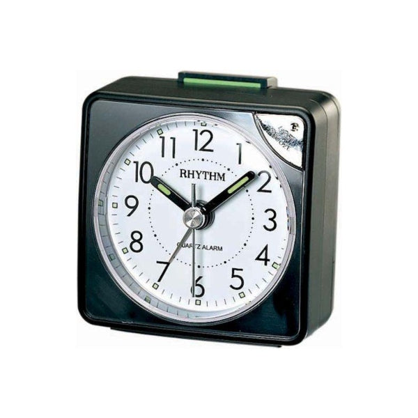 Rhythm CRE211NR02 Black Travel Alarm Clock