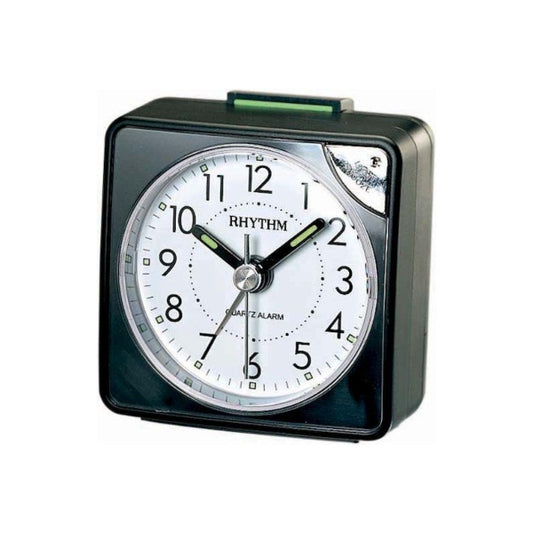 Rhythm CRE211NR02 Black Travel Alarm Clock