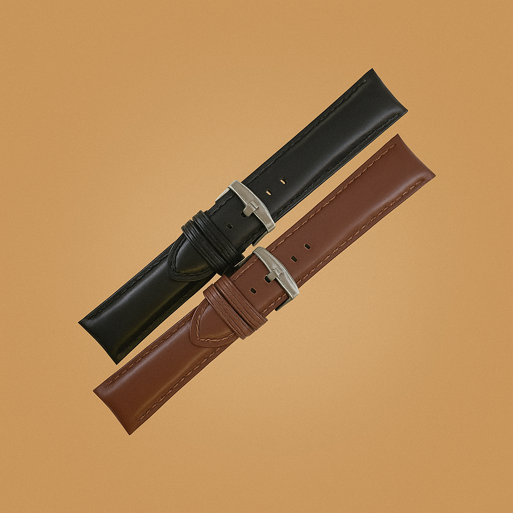 Genuine Padded Leather Watch Strap