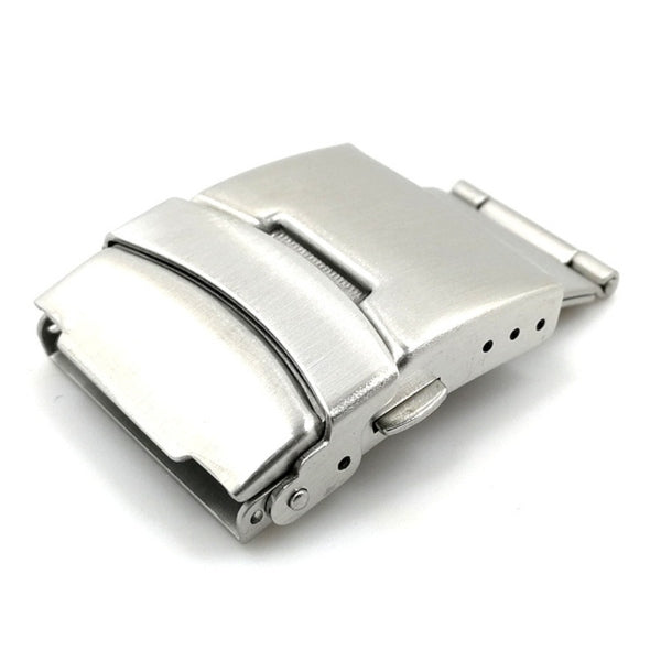 Double Lock Stainless Steel Watch Clasp