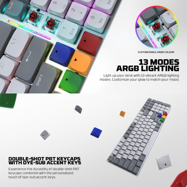 Fantech MK916 Super Maxfit Wireless Mechanical Gaming Keyboard (Red Switch)