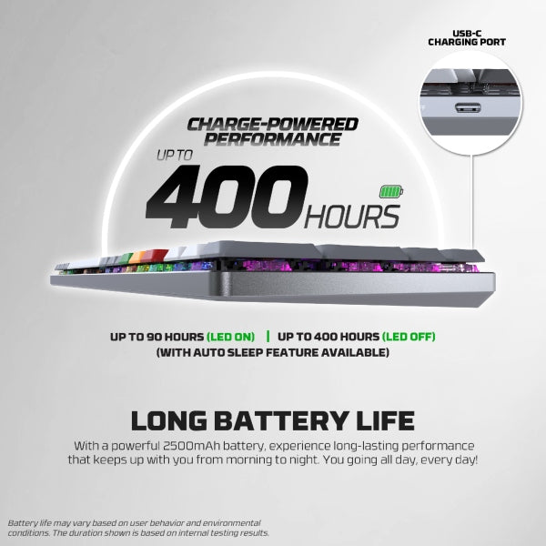 Fantech MK916 Super Maxfit Wireless Mechanical Gaming Keyboard (Red Switch)