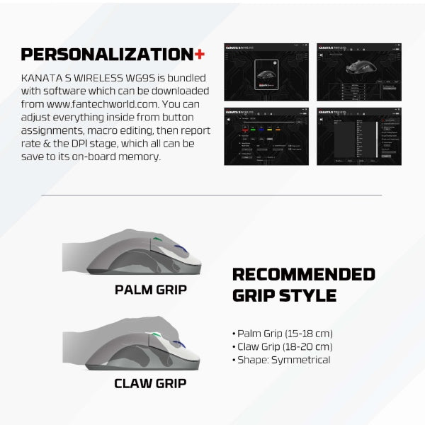 Fantech WG9S Super Maxfit Wireless Mouse