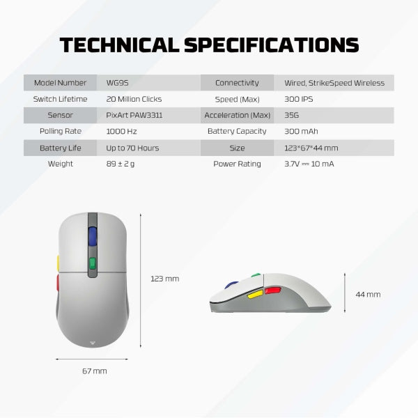 Fantech WG9S Super Maxfit Wireless Mouse