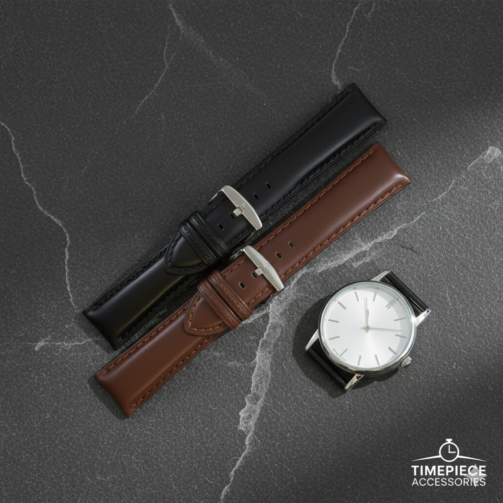Genuine Padded Leather Watch Strap