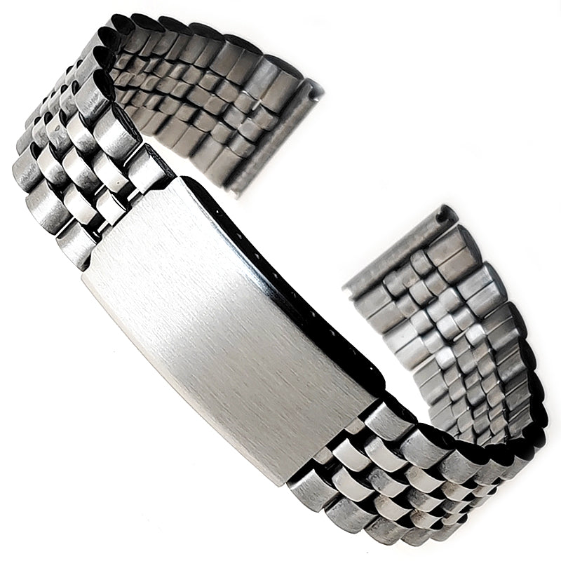 Stainless Steel Watch Strap With Jubilee Design & Tri Fold Clasp