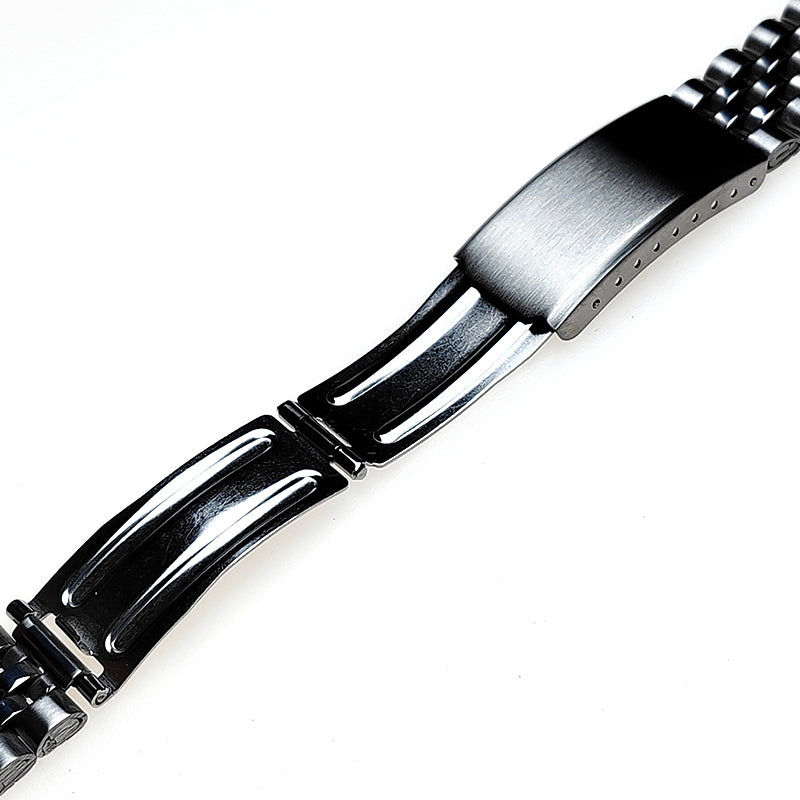 Stainless Steel Watch Strap With Jubilee Design & Tri Fold Clasp