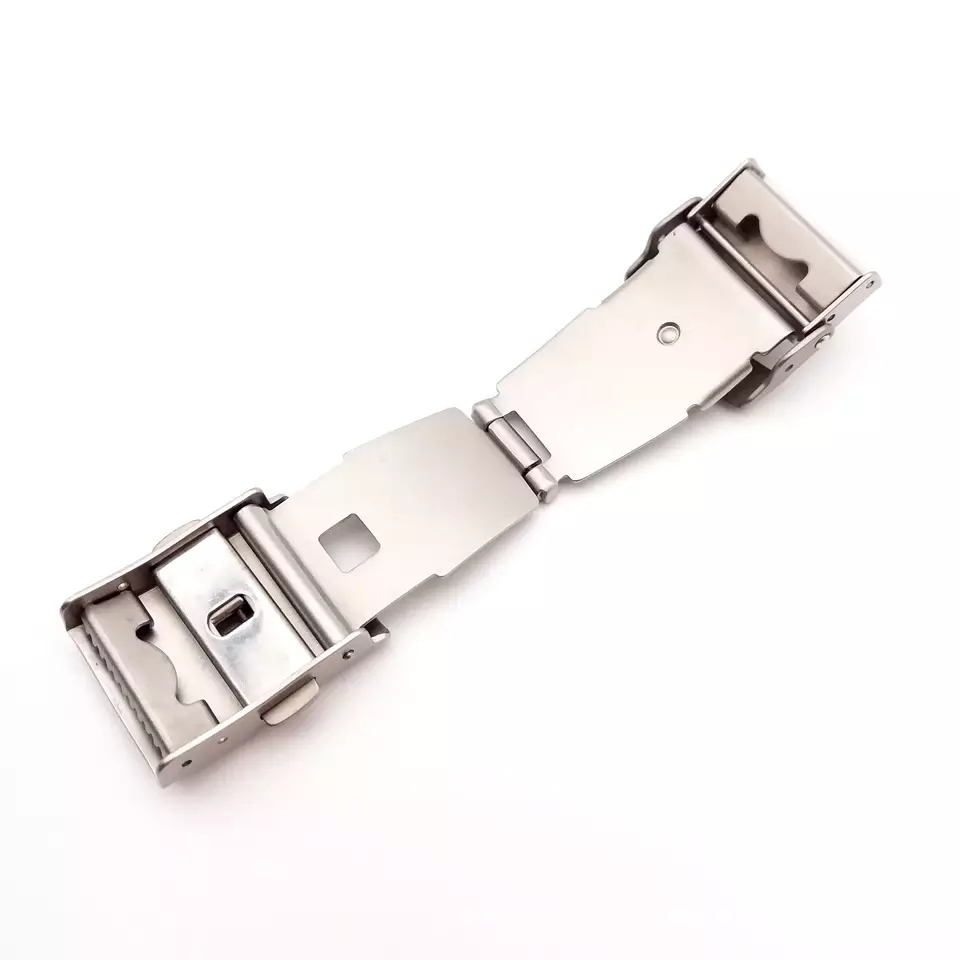 Double Lock Stainless Steel Watch Clasp