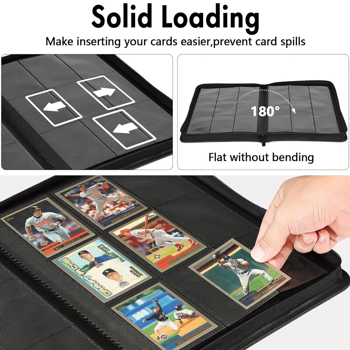 9-Pocket Trading Card Binder with Zipper