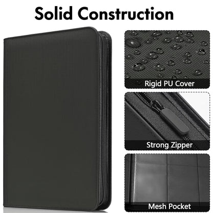 9-Pocket Trading Card Binder with Zipper