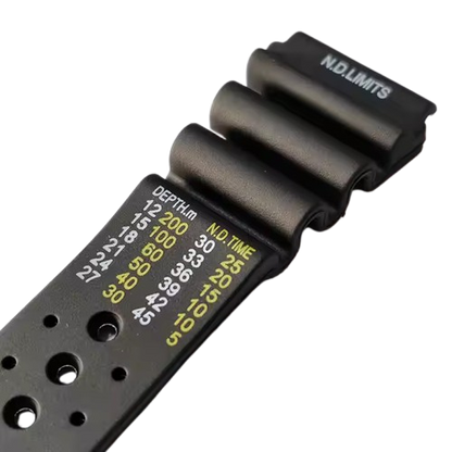 Black Divers Silicone Watch Strap - JHA419