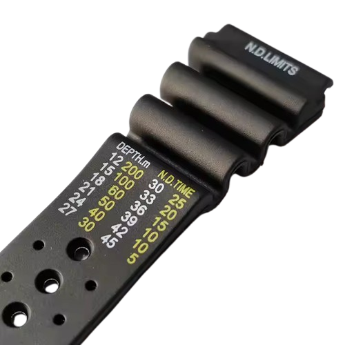 Black Divers Silicone Watch Strap - JHA419