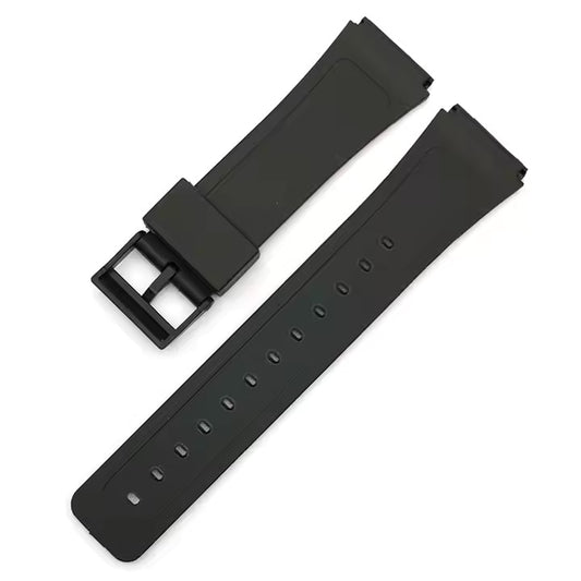 Black Silicone Watch Strap - Casio Compatible