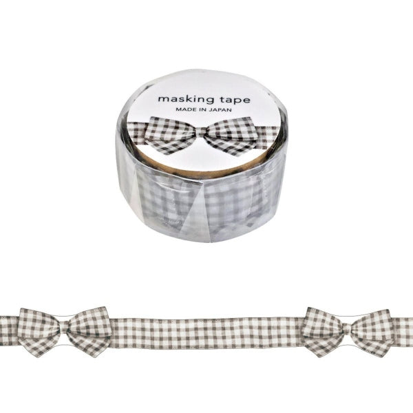 Mind Wave Masking Tape - Ribbon - Gray Gingham Check (18mm)