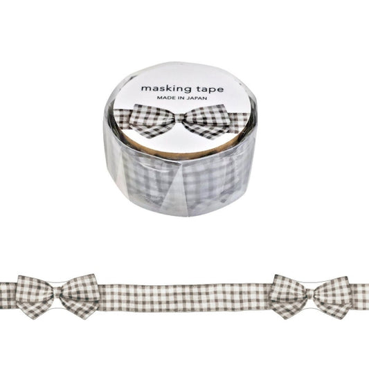 Mind Wave Masking Tape - Ribbon - Gray Gingham Check (18mm)