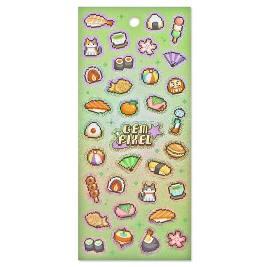 Mind Wave Pixel Stickers - Japanese Style