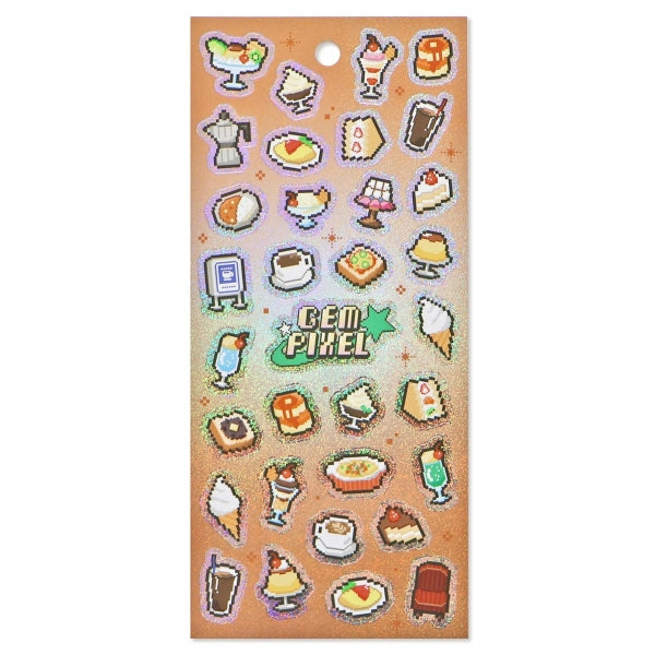 Mind Wave Pixel Stickers - Traditional Japanese Coffee Shop