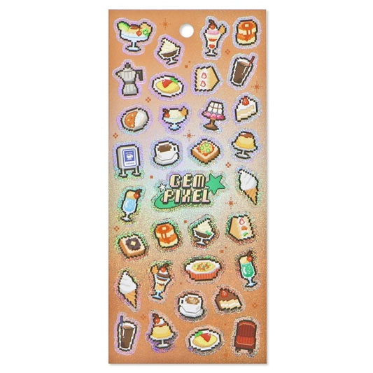 Mind Wave Pixel Stickers - Traditional Japanese Coffee Shop