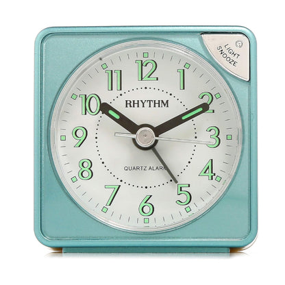 Rhythm CRE211NR05 Pearl Green Travel Alarm Clock