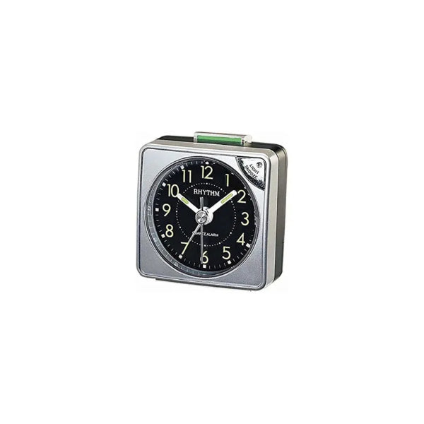 Rhythm CRE211NR66 Silver Travel Alarm Clock