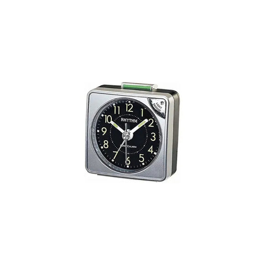 Rhythm CRE211NR66 Silver Travel Alarm Clock