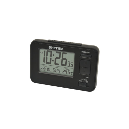 Rhythm LCT104NR02 Black Digital Alarm Clock