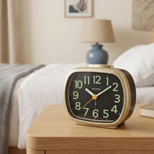 Rhythm CRA837WR18 Gold Alarm Clock